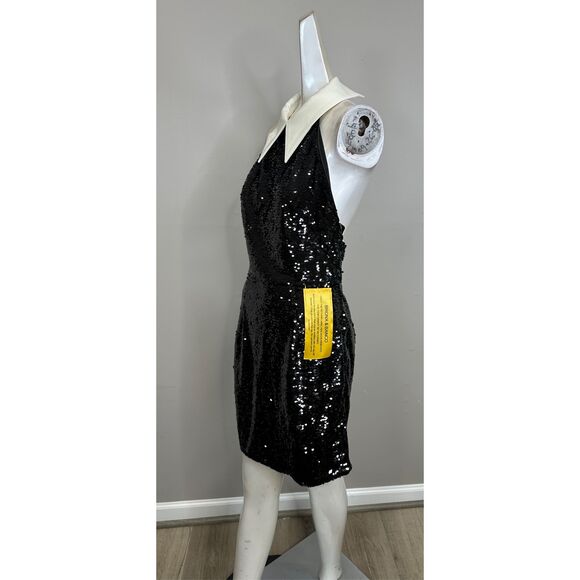 Bronx and Banco Wednesday Sequined Halterneck Minidress Size M $750 - Picture 7 of 13